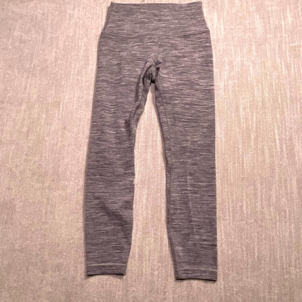 Lululemon Align Legging Womens 6 Heathered Black High Rise Yoga LW5CZOS